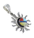Authentic Sterling Silver And Multicolor Southwest Sun Pendant YX68200